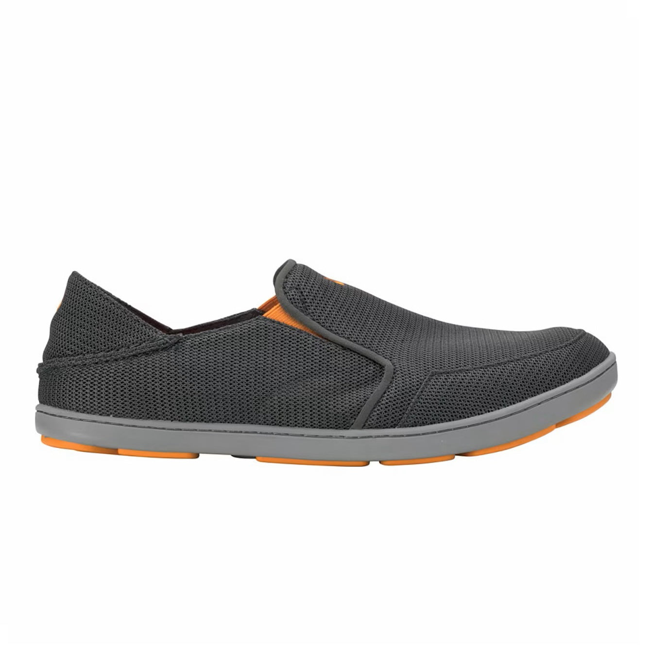 olukai nohea mesh sneaker shoe men's dark shadow charcoal grey side
