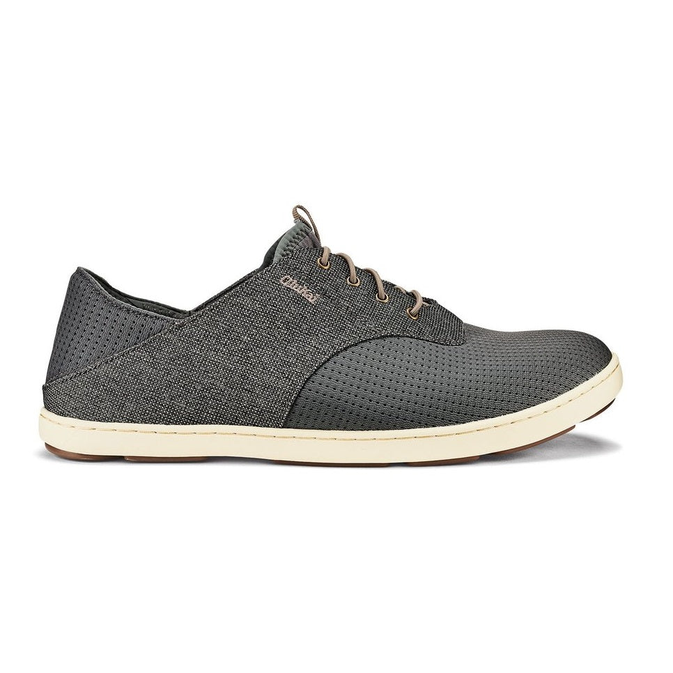 olukai nohea moku sneaker shoe men's charcoal clay side