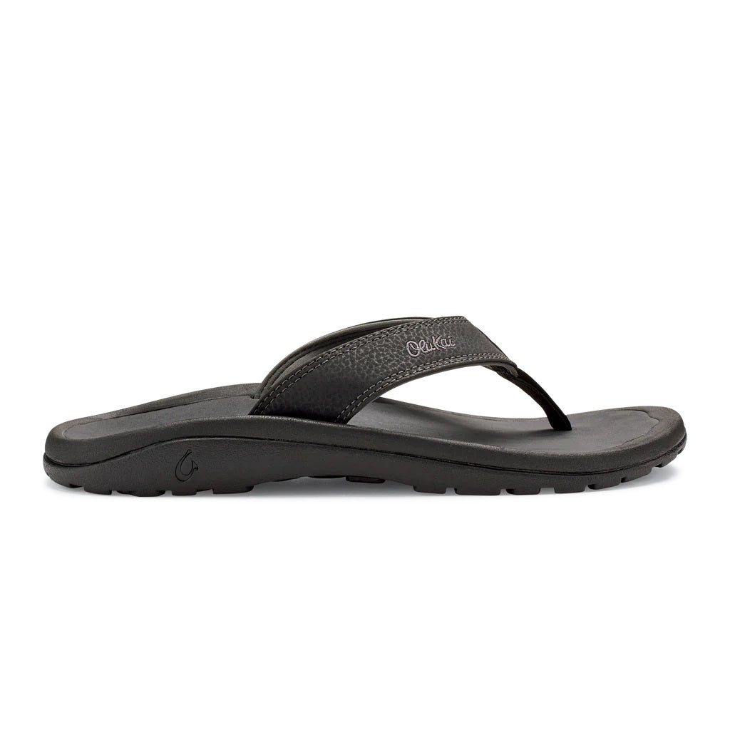 olukai ohana men flip flop sandal black side