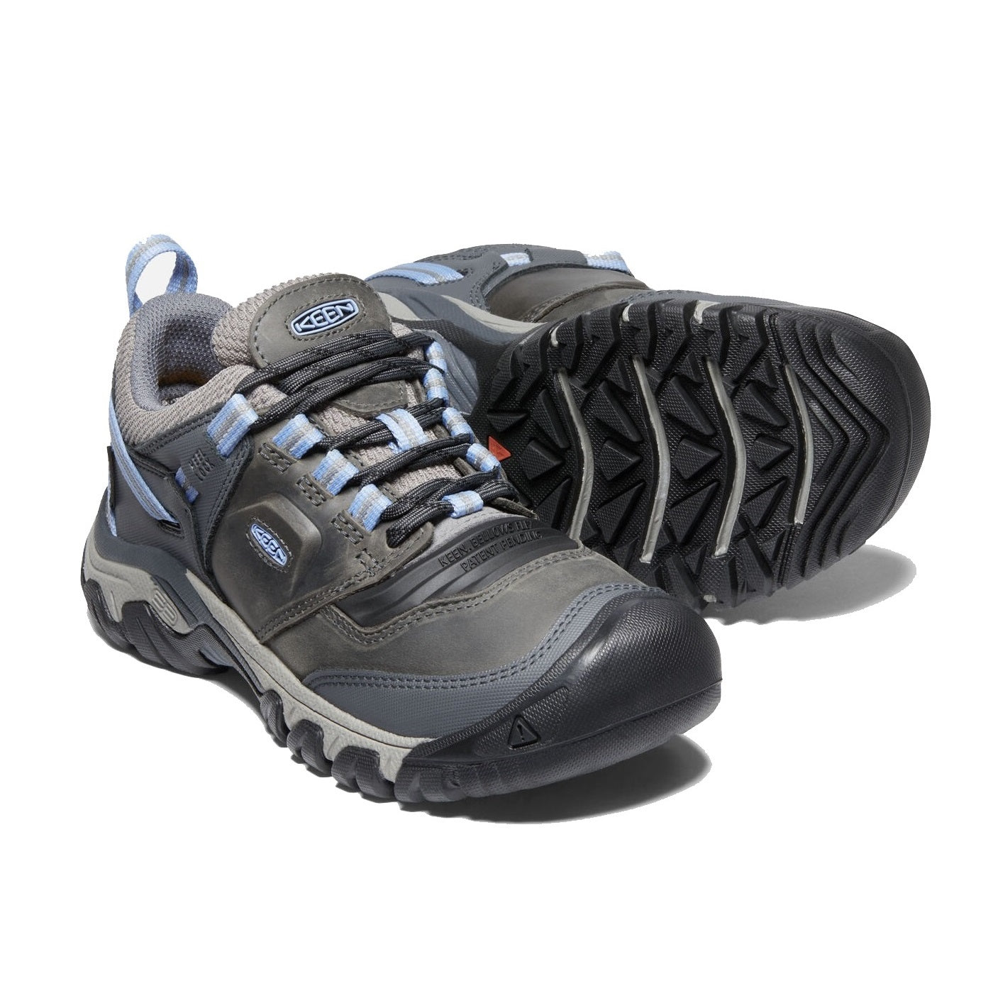 keen ridge flex waterproof shoe women steel grey pair
