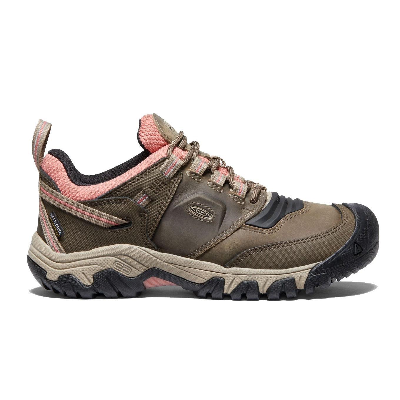 keen ridge flex waterproof shoe women timberwolf brown side