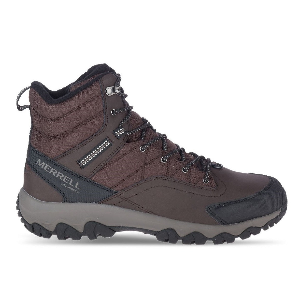 Thermo akita men's winter boot Merrell earth brown side