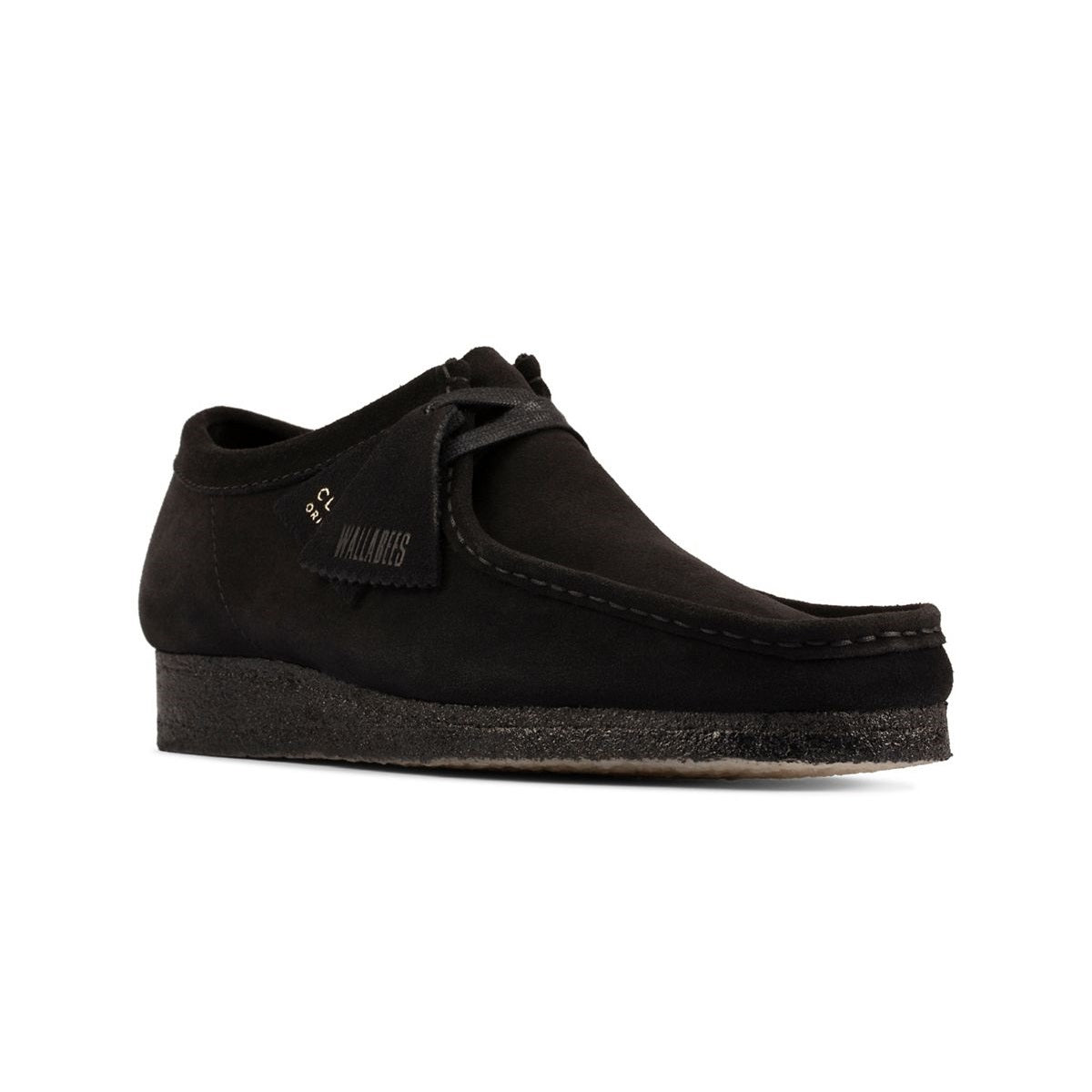 clarks originals men wallabee shoe black suede