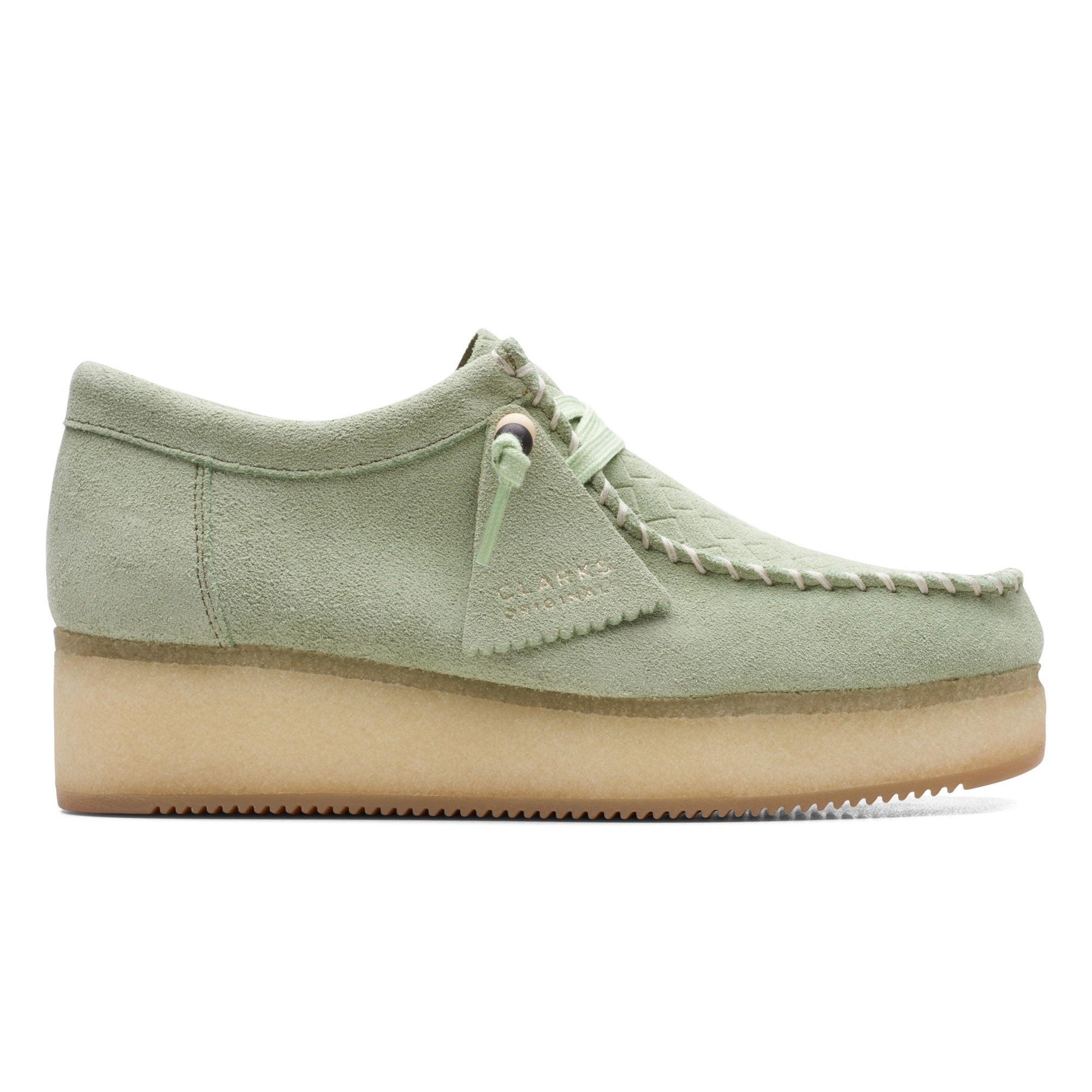 clarks originals wallacraft lo women shoe pale green side