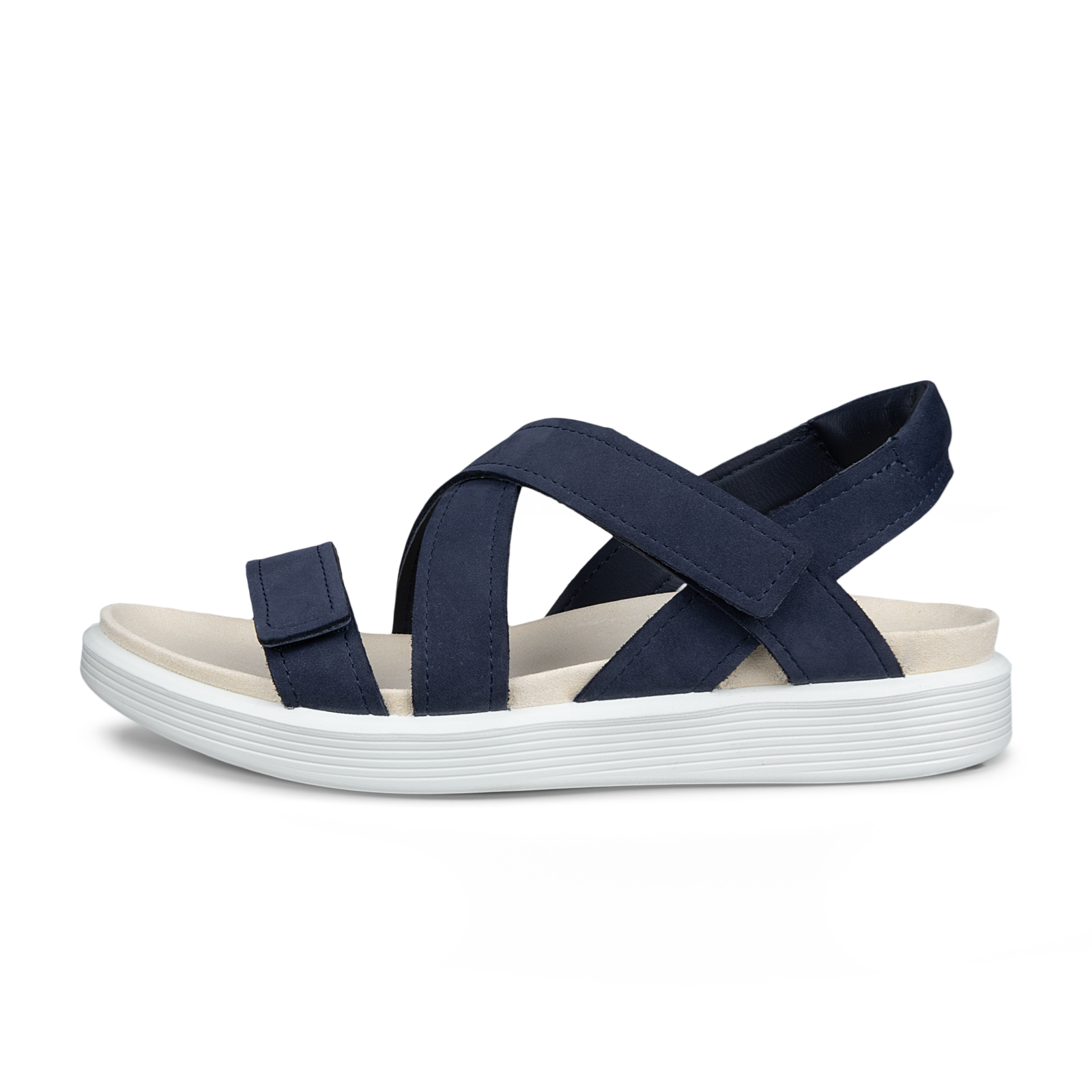 ECCO Soft Sandal cross strap women marine blue side 238813