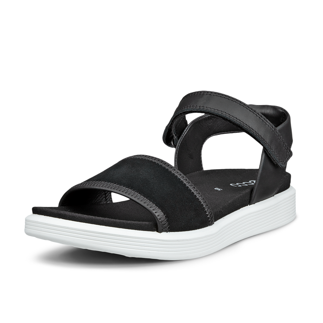 ECCO Soft Sandal 2 strap women black 238823