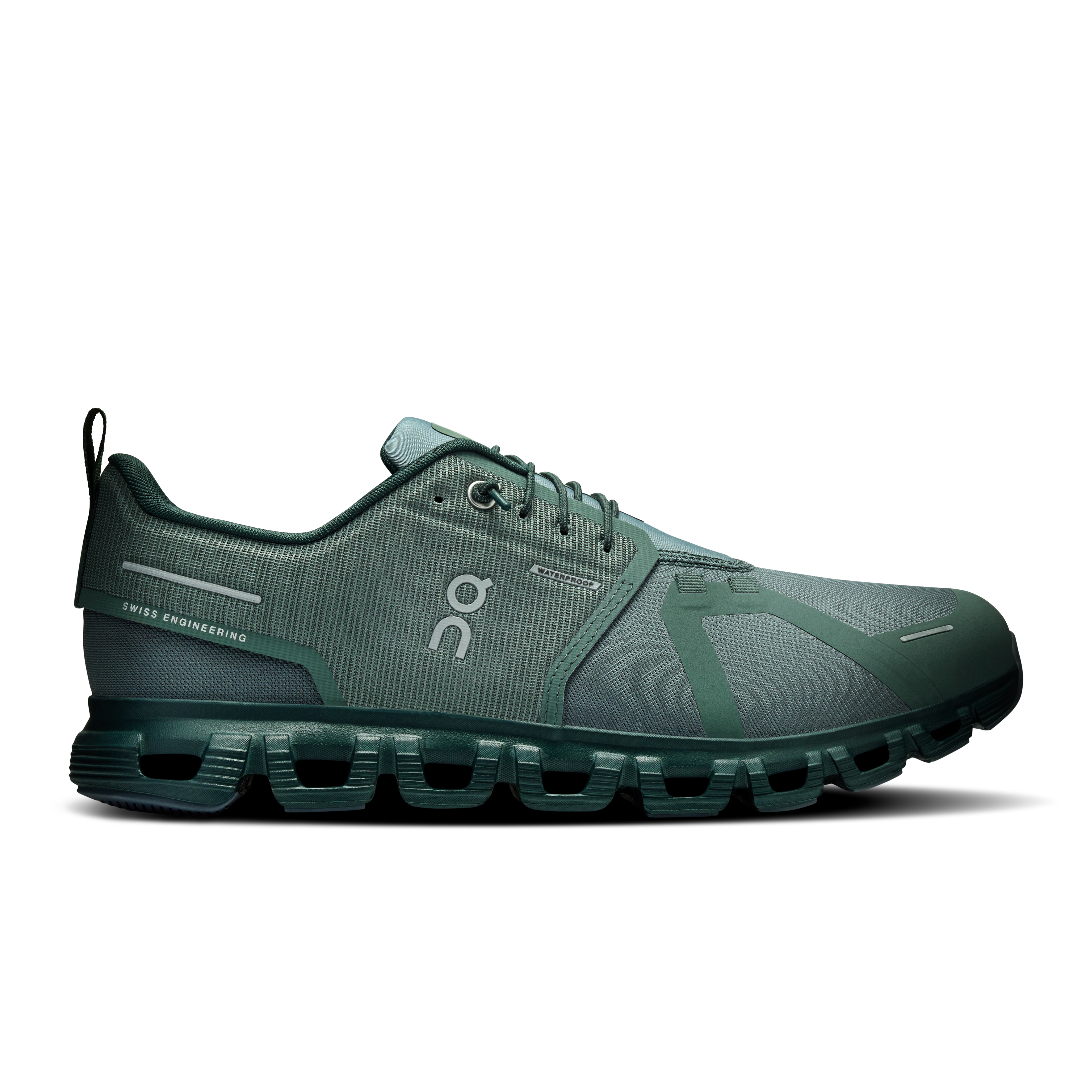 On Cloud 6 waterproof slip-on shoe men olive evergreen side 3MF10062841 