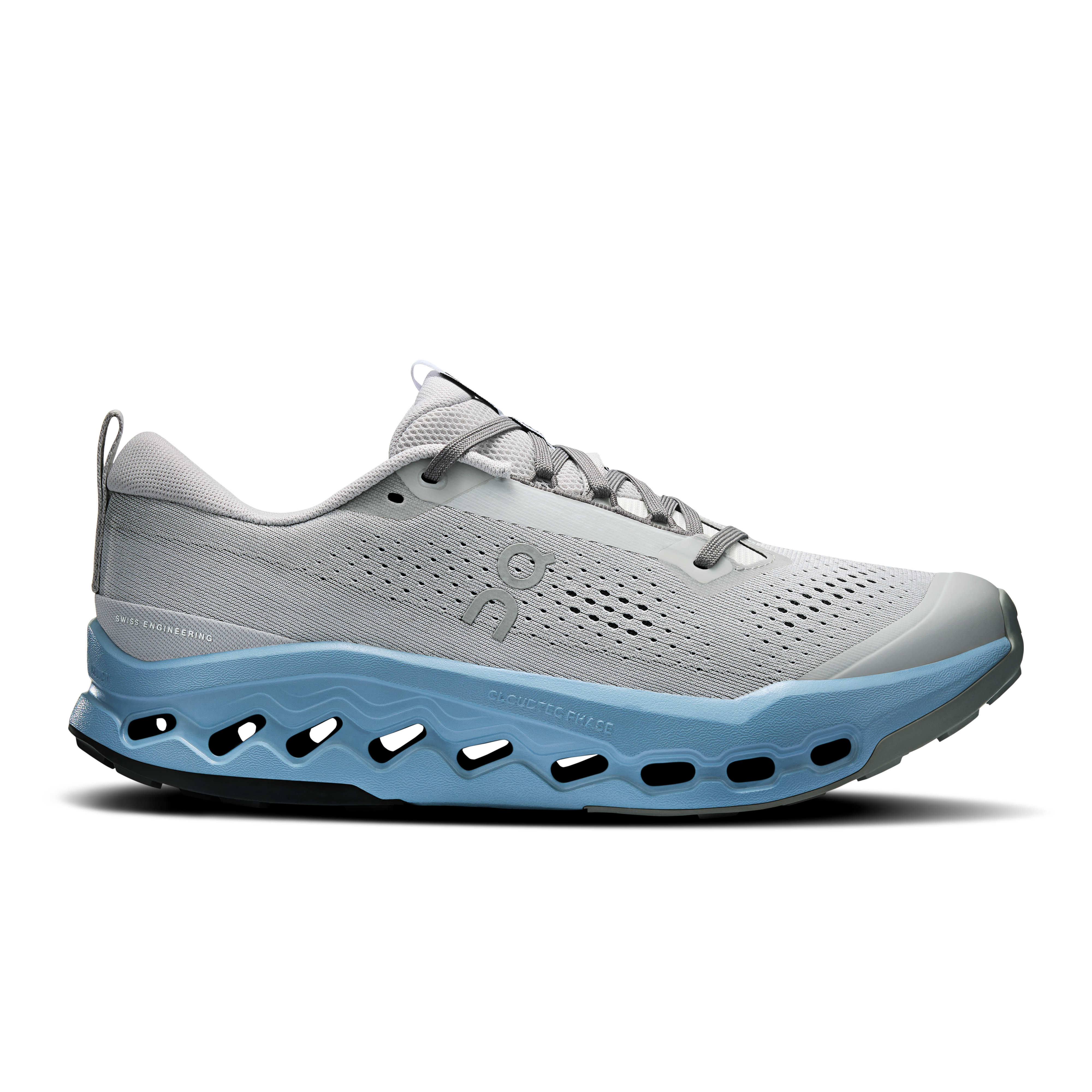 On Cloudsurfer Trail 2 men shoe rock niagara grey side 3MF30223651