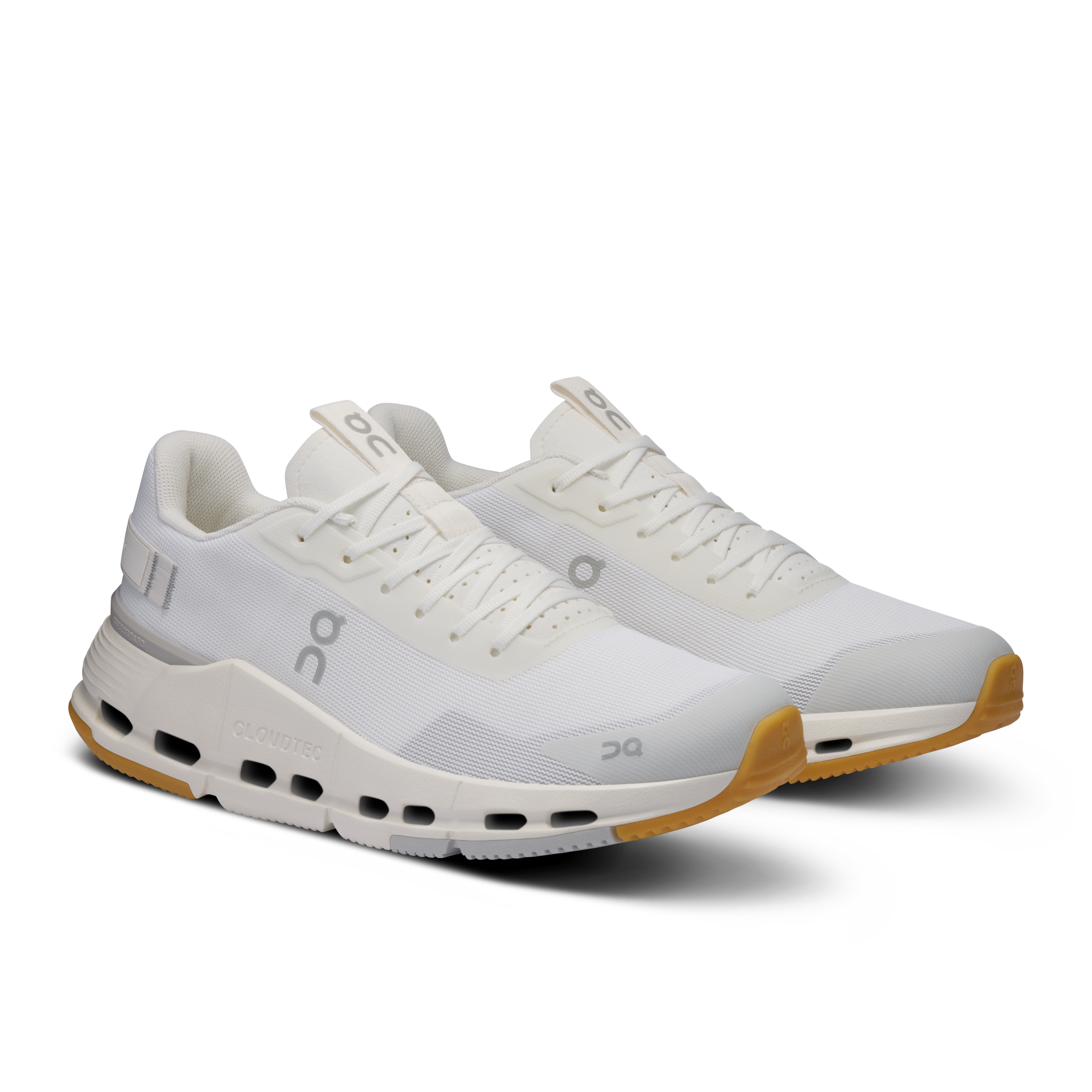 On Cloudnova Form 2 women sneaker shoe white ivory pair 3WE30170924