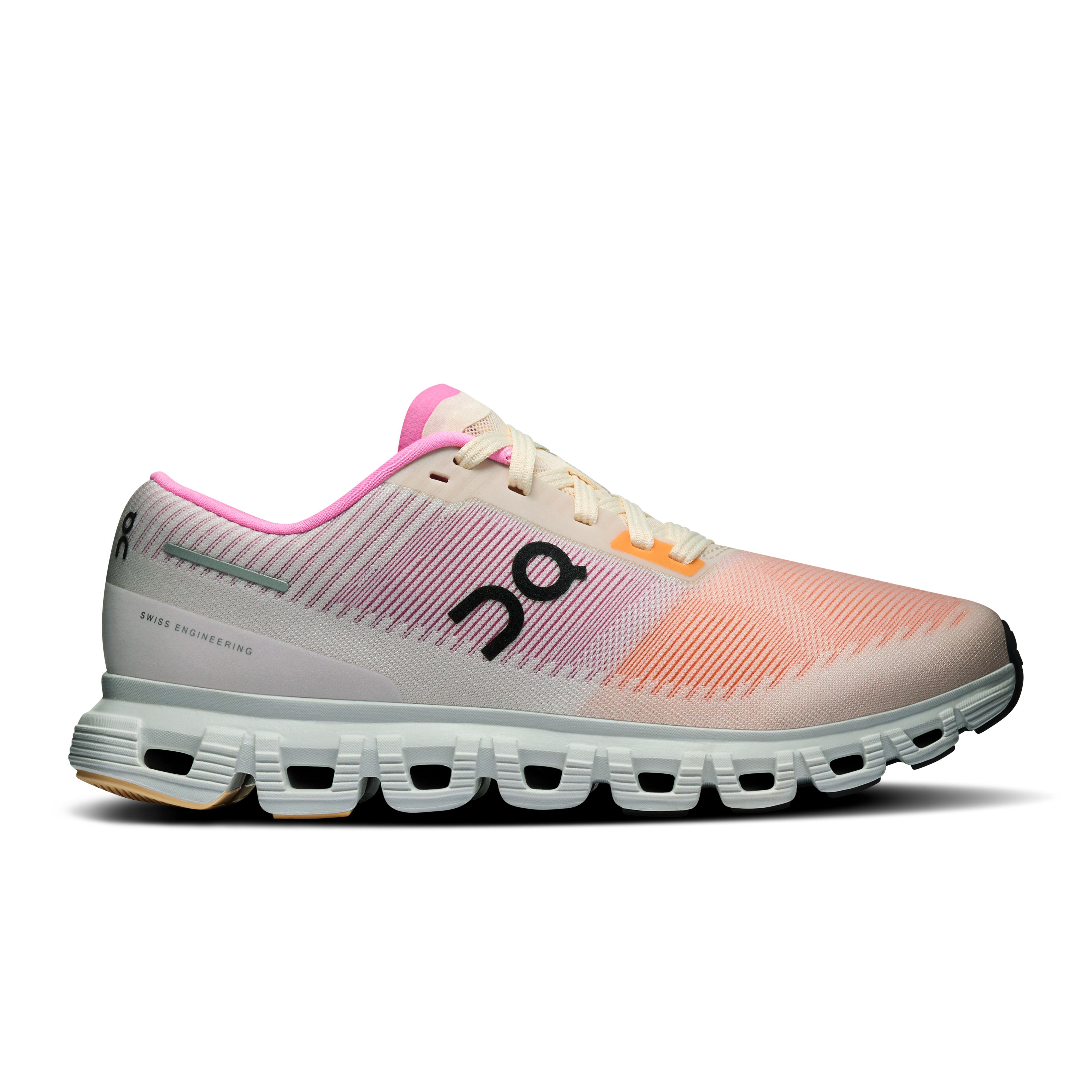 Cloud 6 Push on running shoe women tangerine raspberry side 3WF10042998