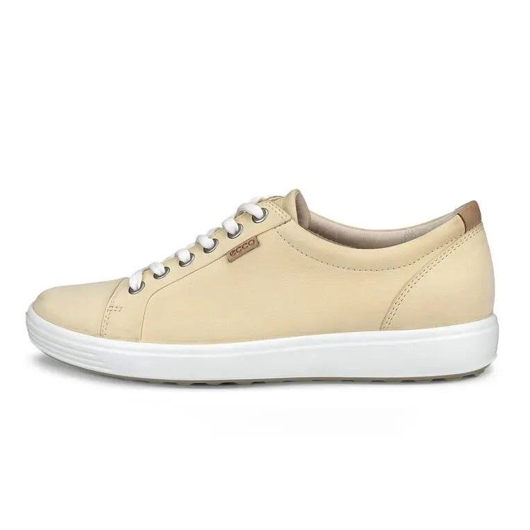 ecco soft 7 sneaker women shoe straw pale yellow side 430003