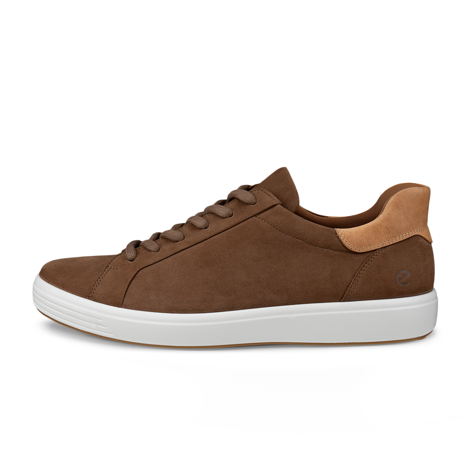 ECCO Soft 7 easy slip lace sneaker men cocoa brown side 470824
