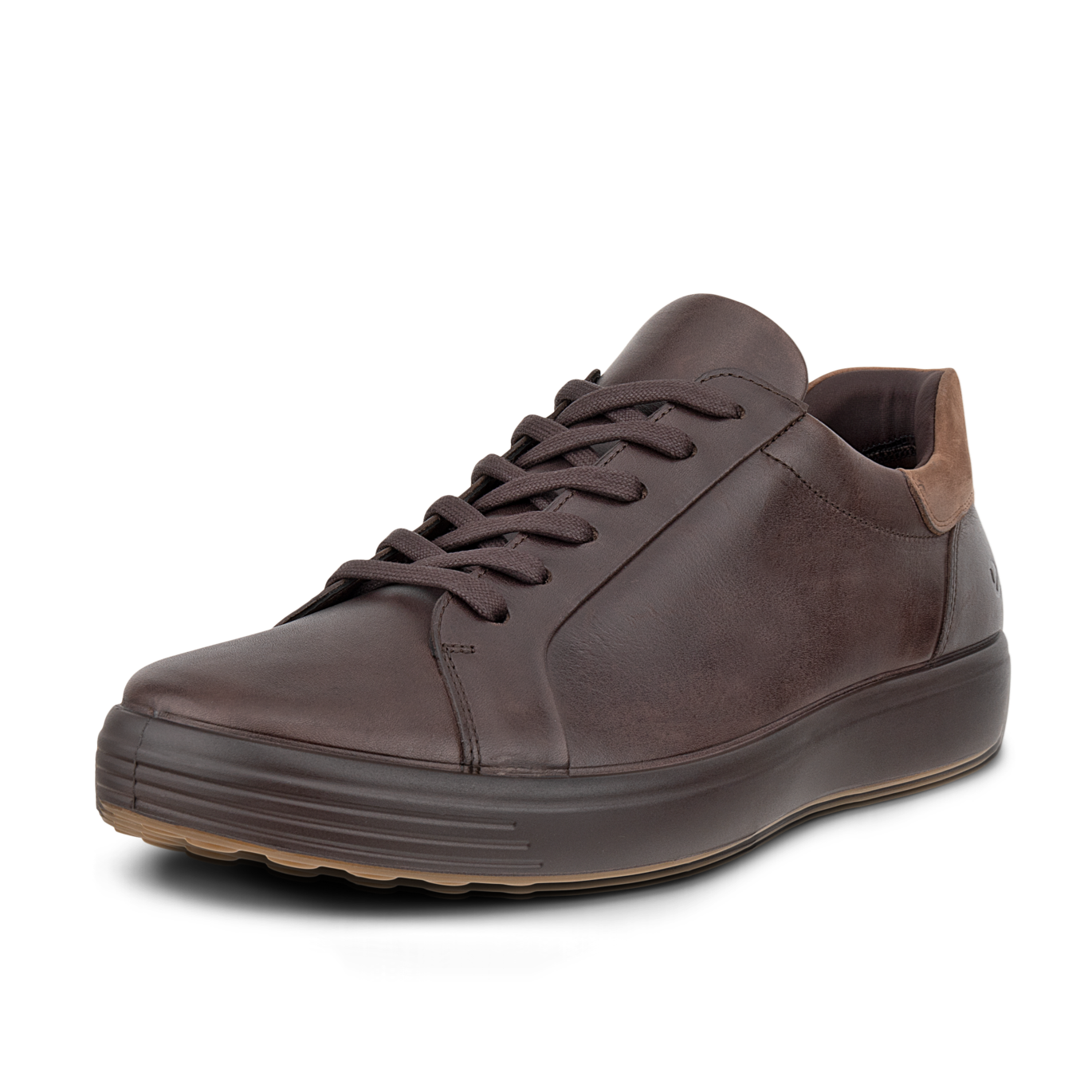 ECCO Soft 7 easy slip lace sneaker men mocha brown 470824
