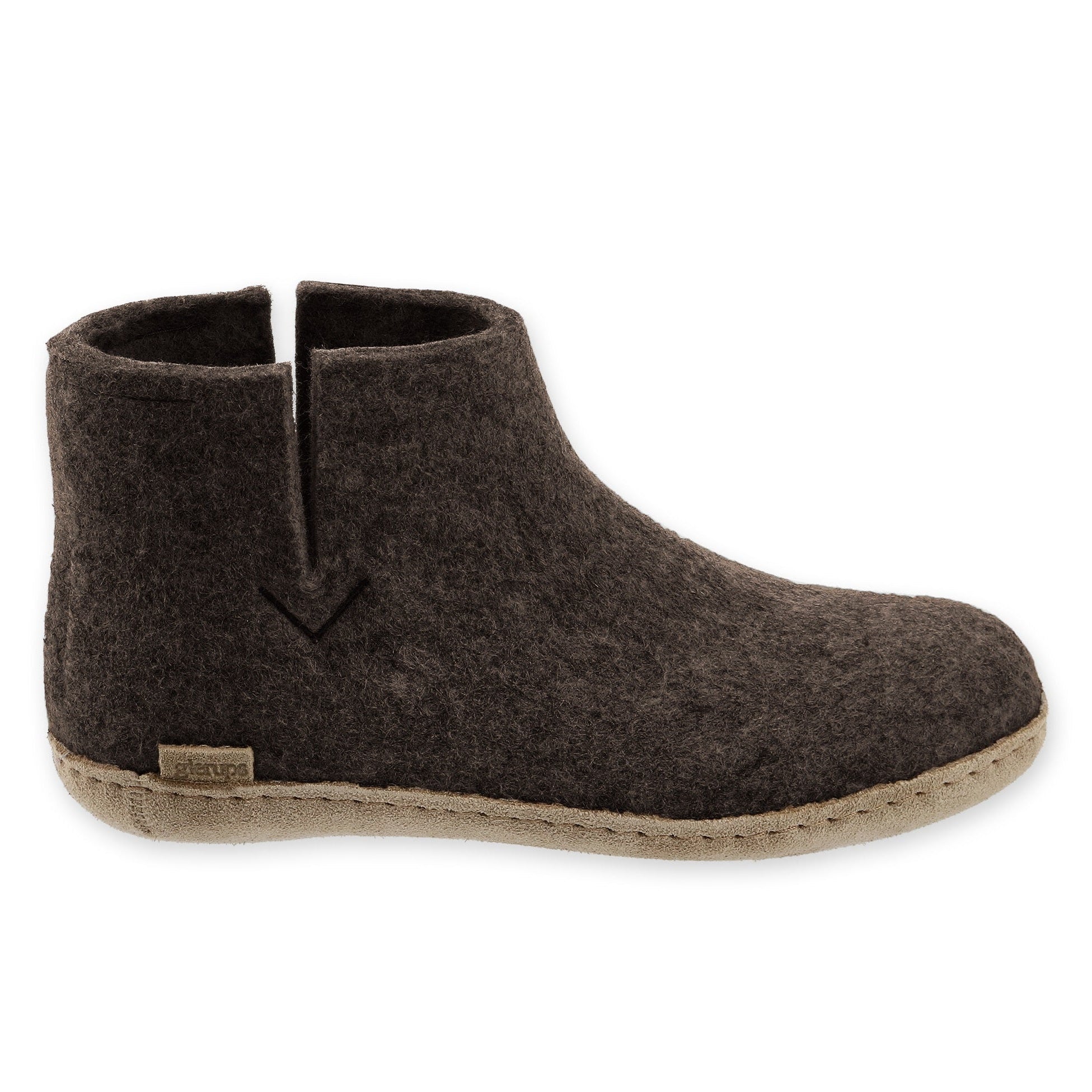 Glerups boot cut suede sole brown side