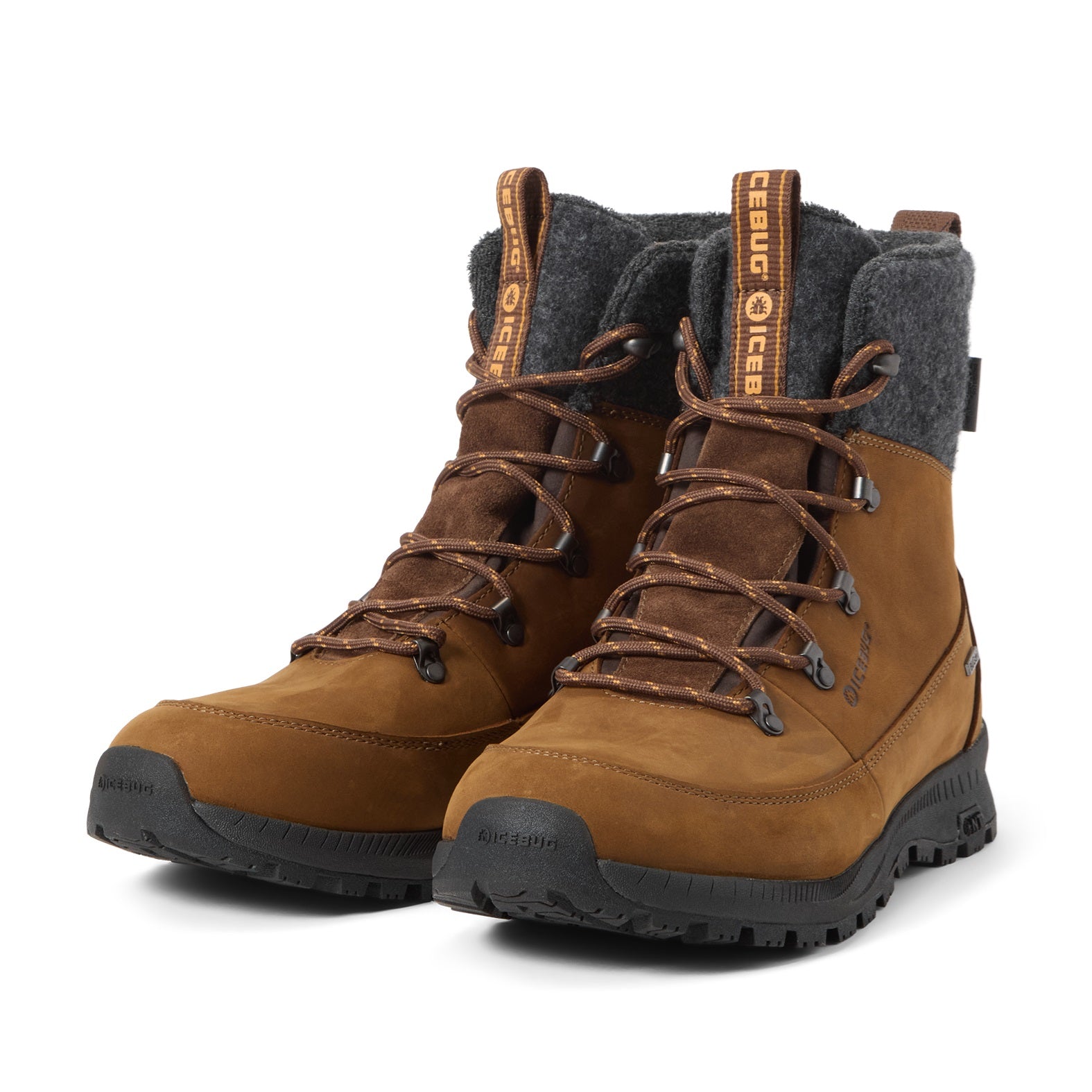 Adak ReWool NT winter boot men Icebug tan grey pair