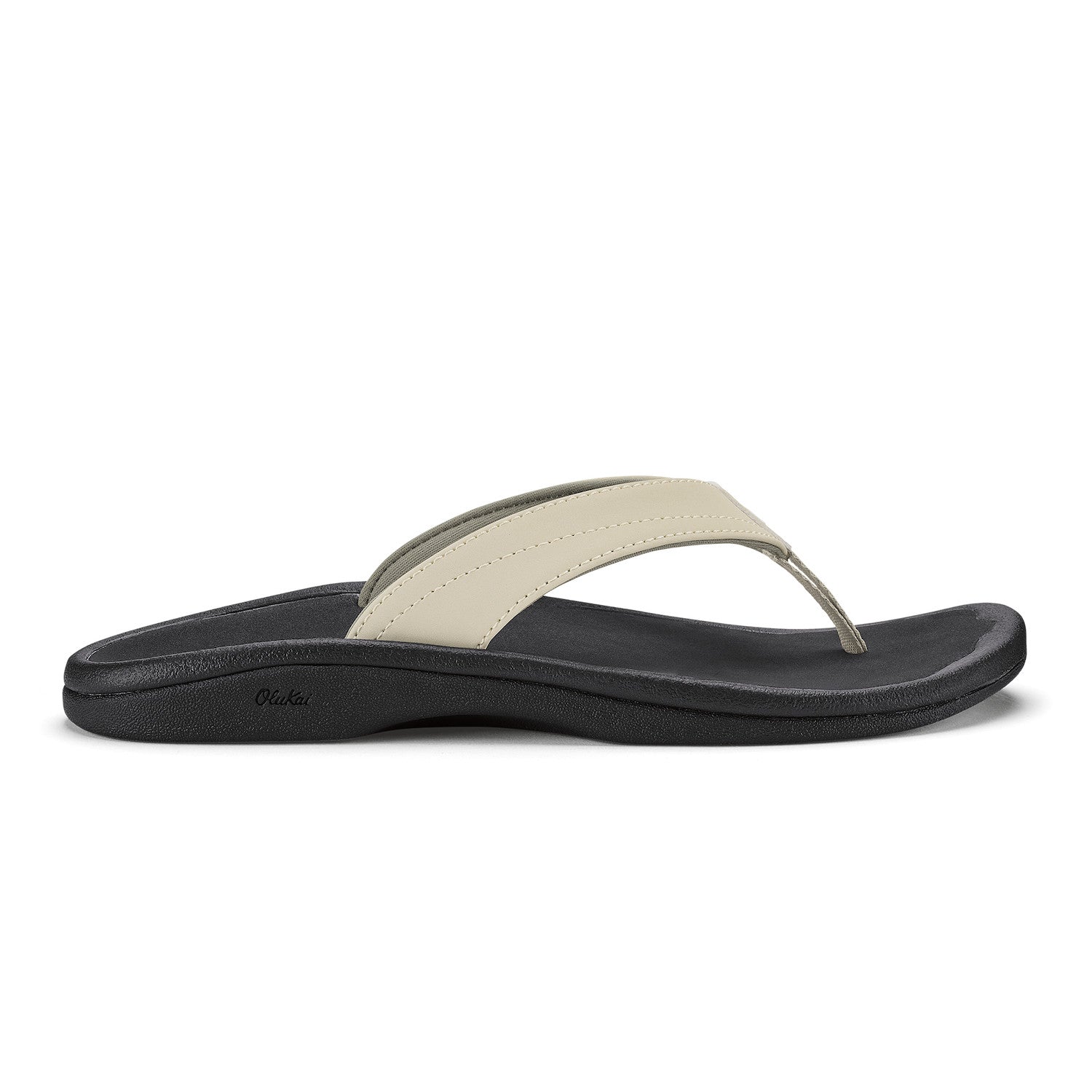 Olukai Ohana women flip flop sandal ecru beige side