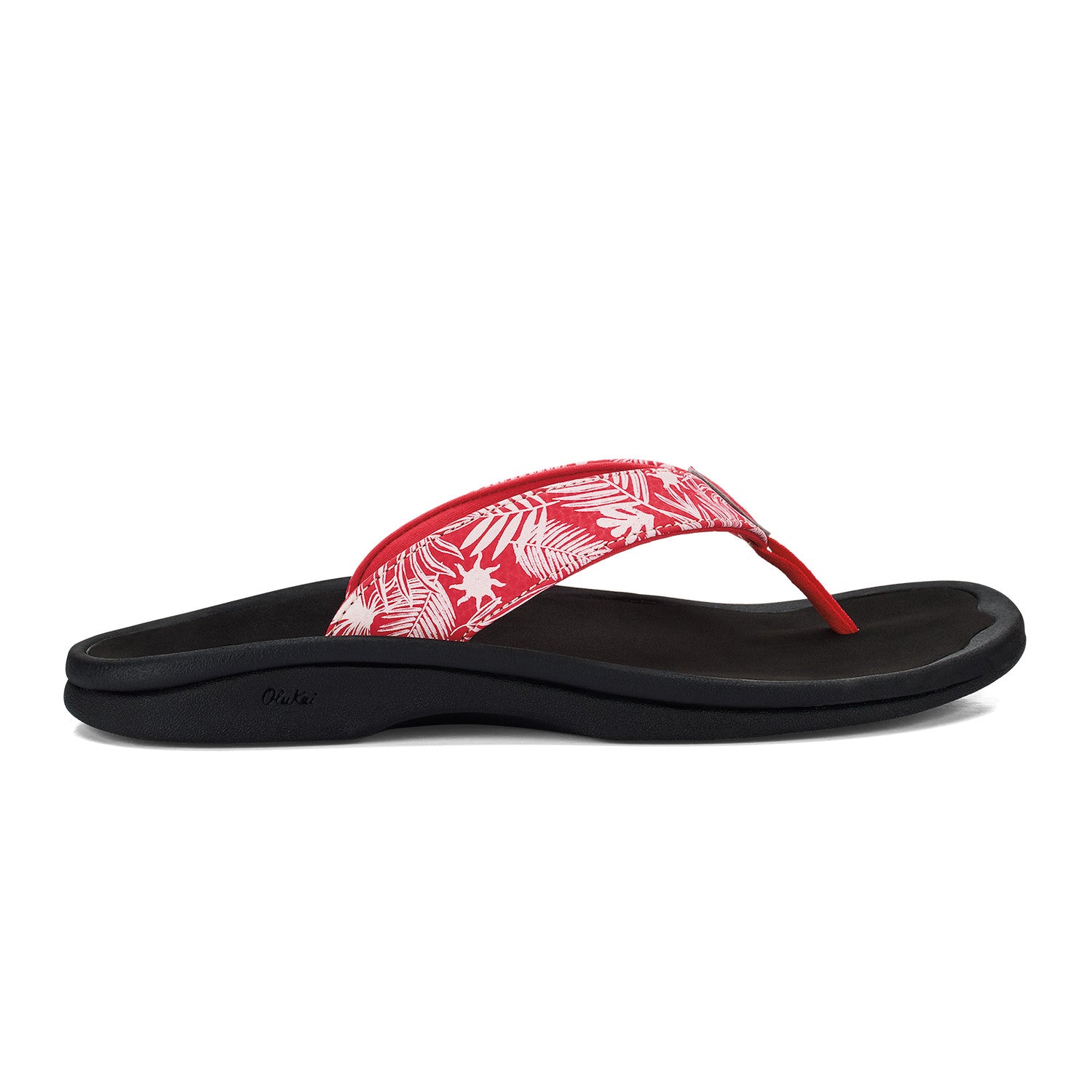 OHGA ブラック サテン ミュール OluKai 'Ohana - Bright White / Hua | Women's Beach Sandals