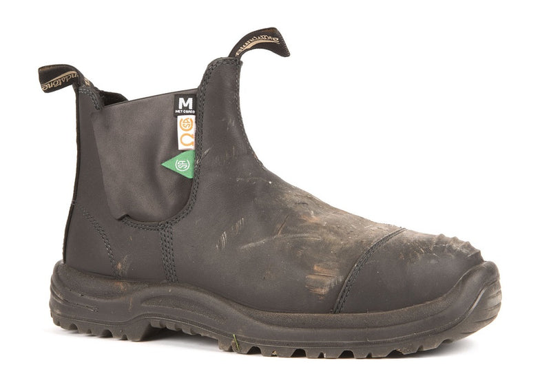 blundstone csa work safety boot ute 165 black worn