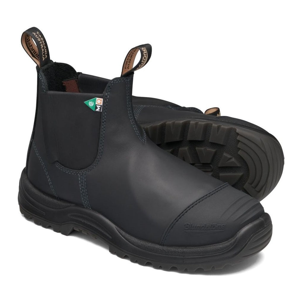 blundstone csa work safety boot ute 165 black pair bottom sole