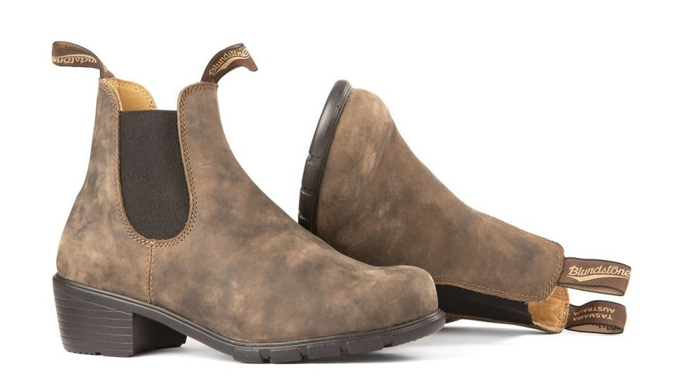 blundstone heeled boot 1677 rustic brown pair