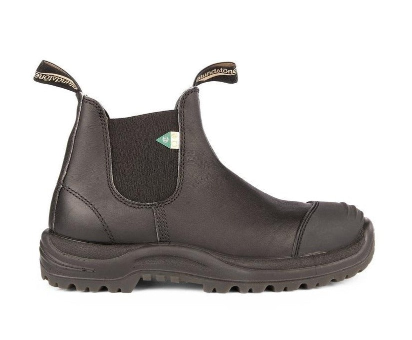 blundstone csa work safety boot 168 black cap side