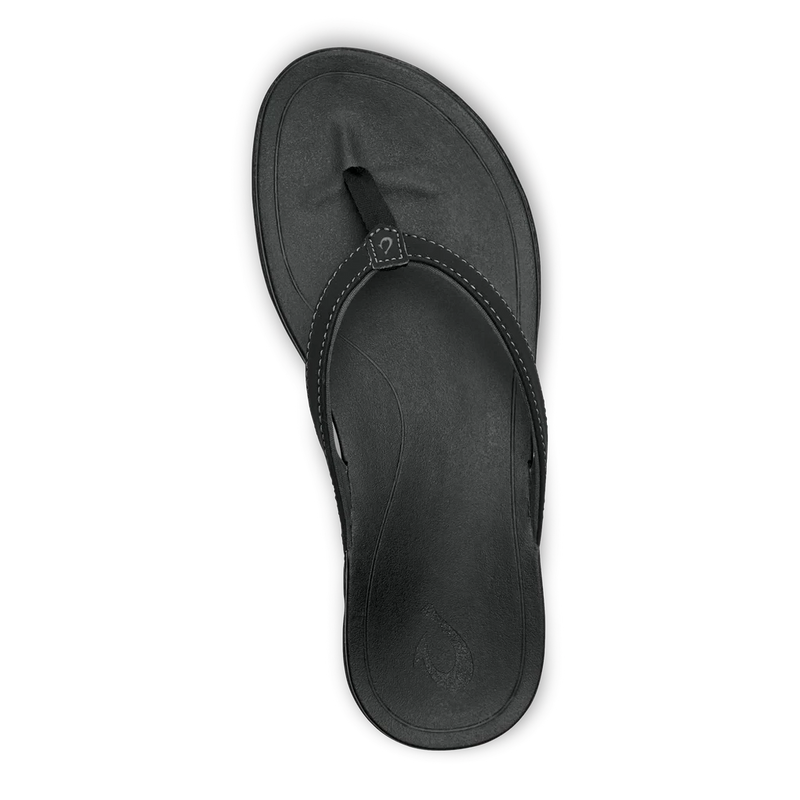 Olukai women flip flop sandal Ho'opio black top