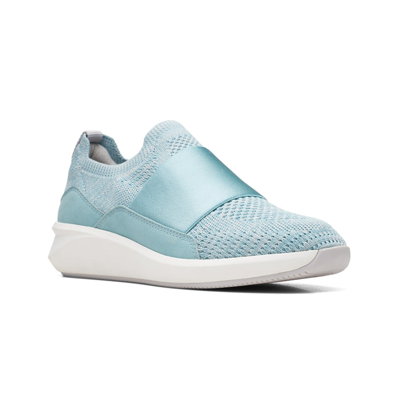un rio knit clarks shoe turquoise