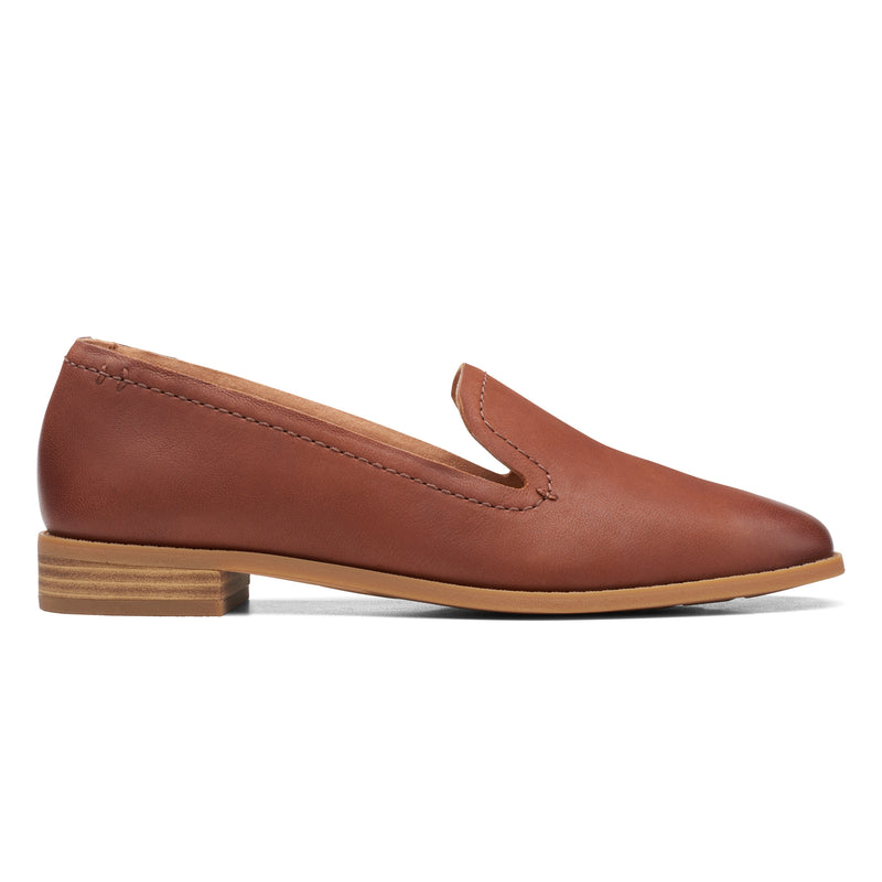 Clarks Pure Hall loafer shoe women dark tan side