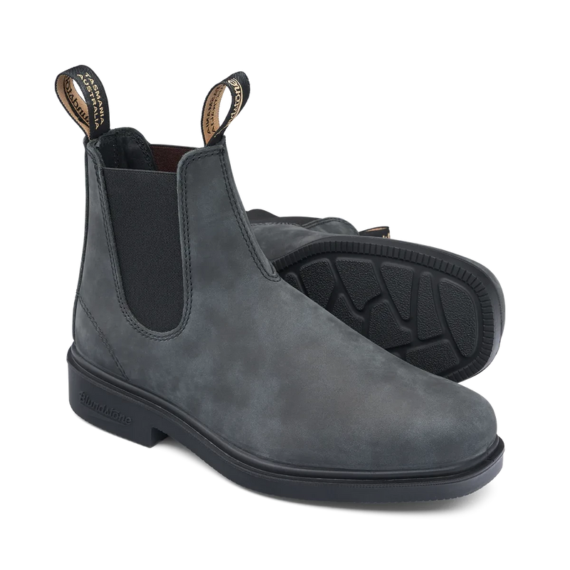 blundstone chisel toe dress boot 1308 rustic black pair sole