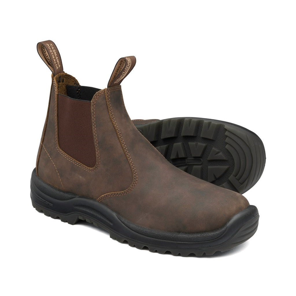 blundstone chunk boot 492 rustic brown pair bottom sole