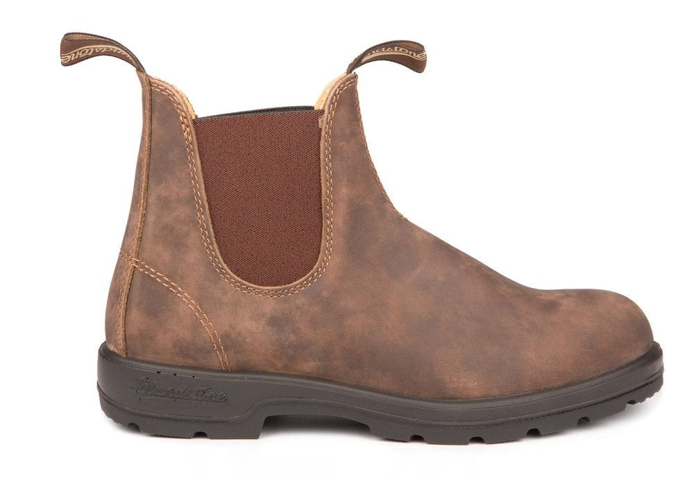 blundstone classic boot round toe 585 rustic brown side