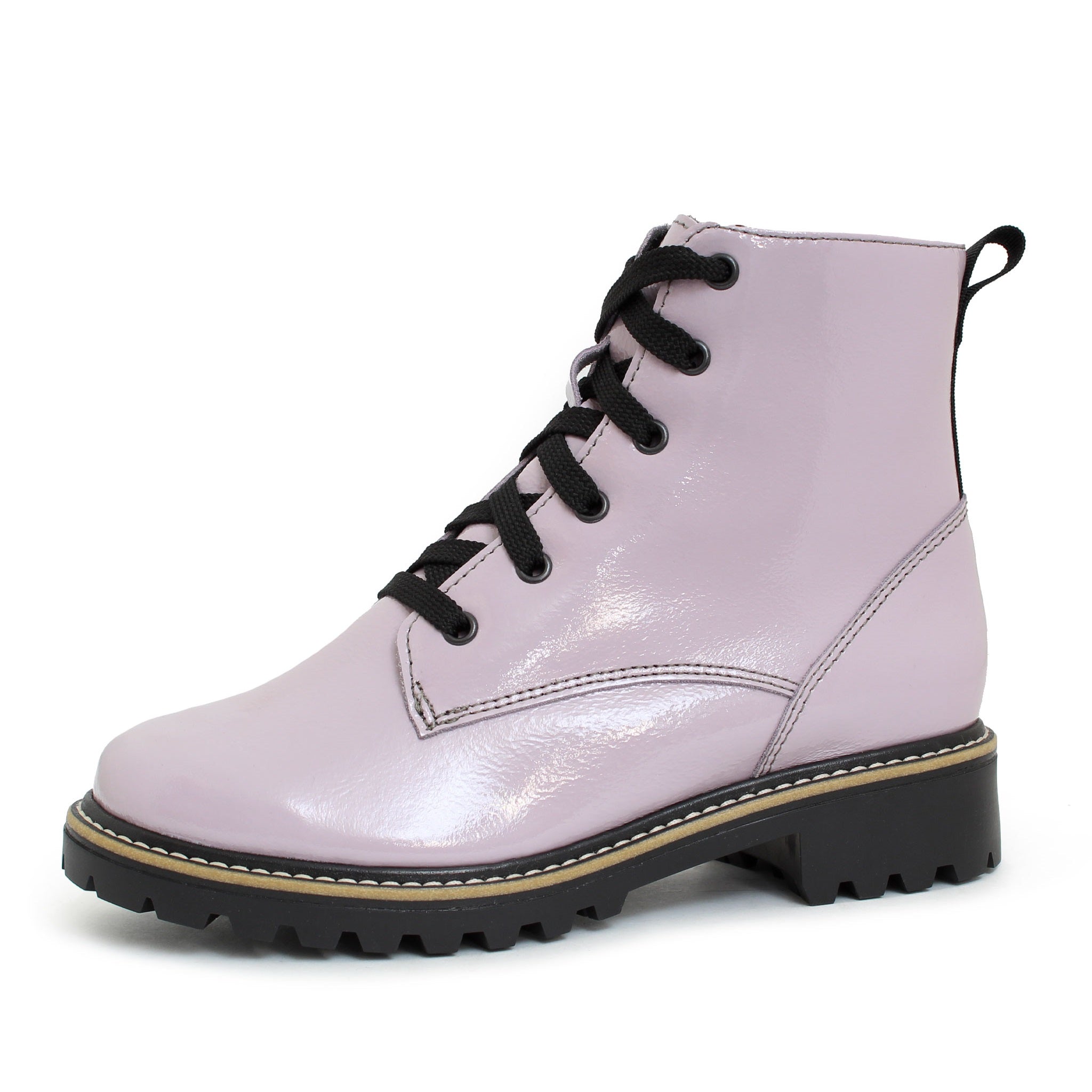 Martino women's boot Nina combat lilac patent