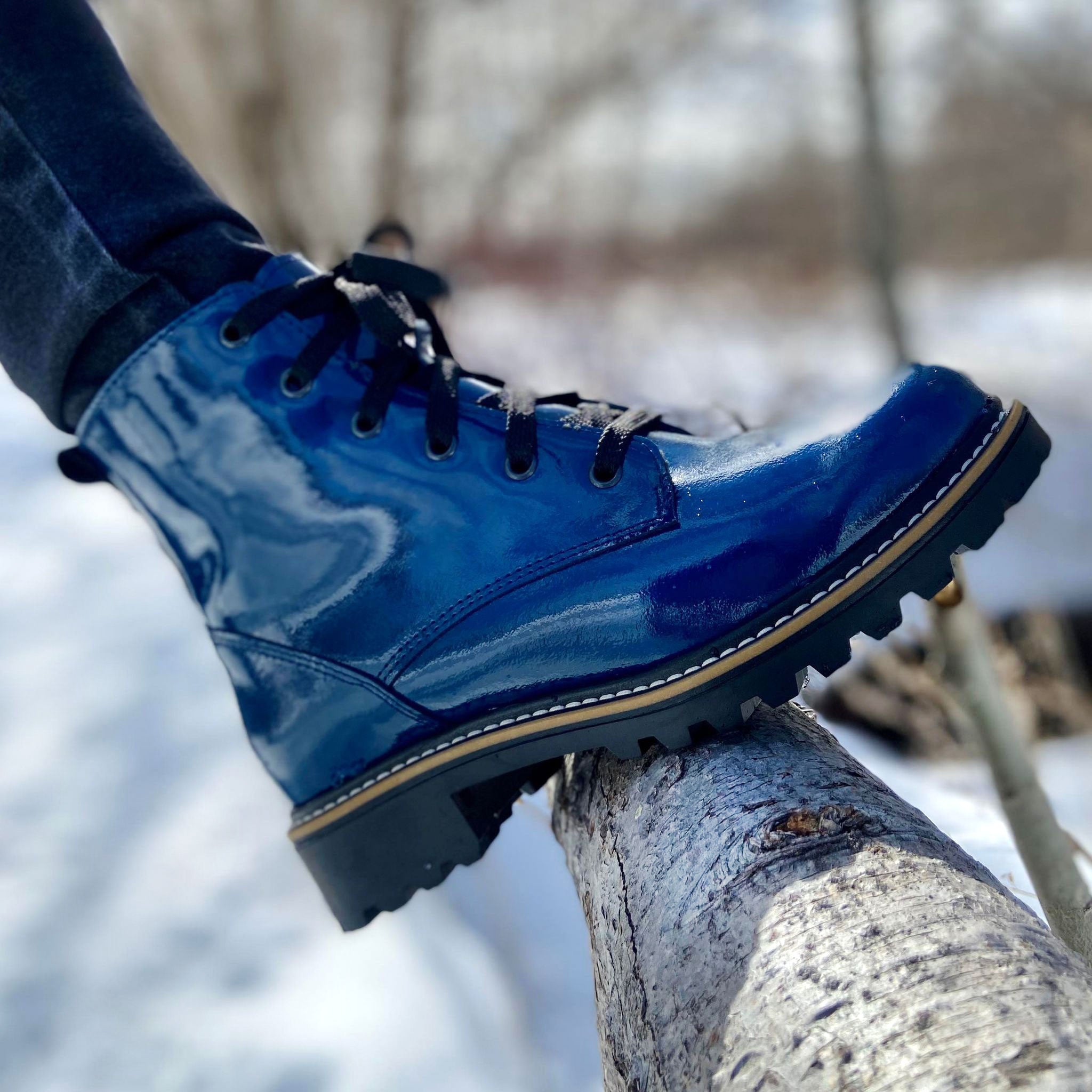 Navy blue 2025 combat boots