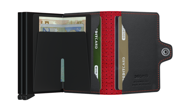 Perforated Leather Twinwallet