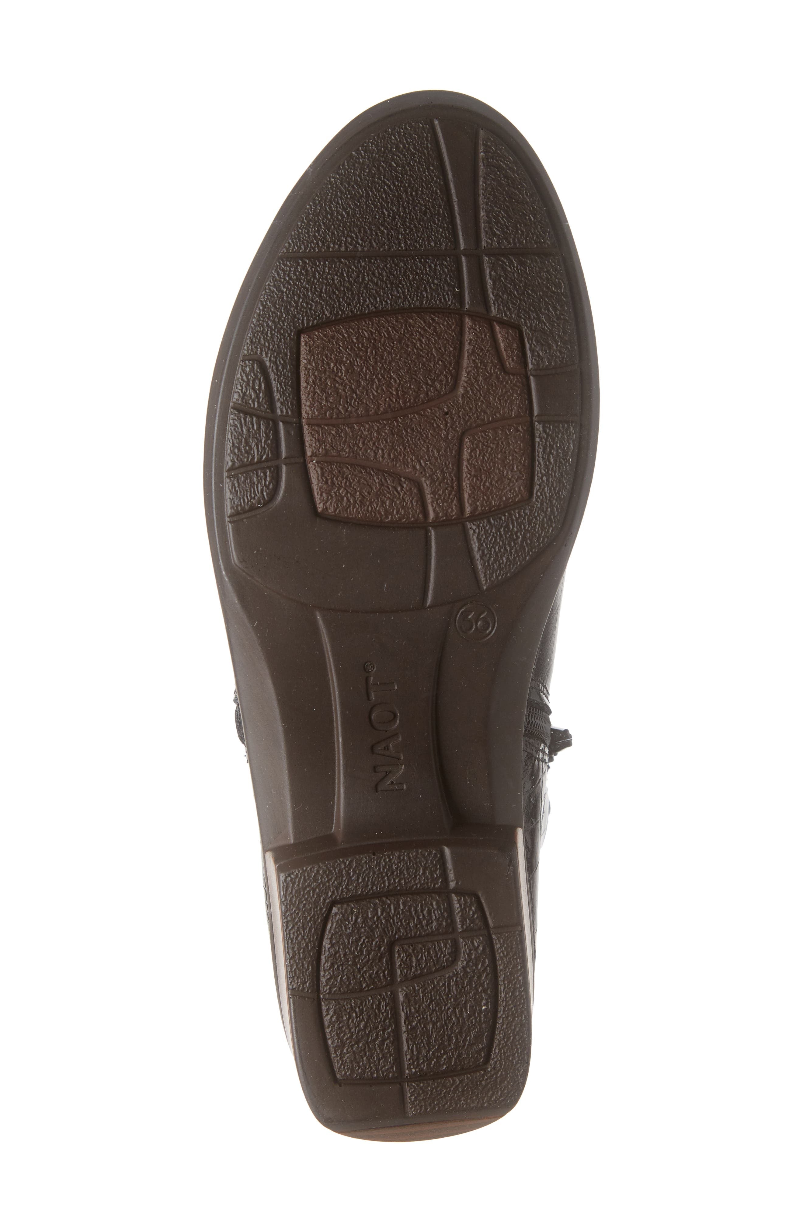 naot helm boot black croc bottom sole