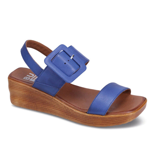 Navy leather clearance wedge sandals