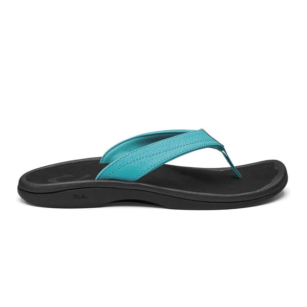 olukai ohana women flip flop sandal side turquoise