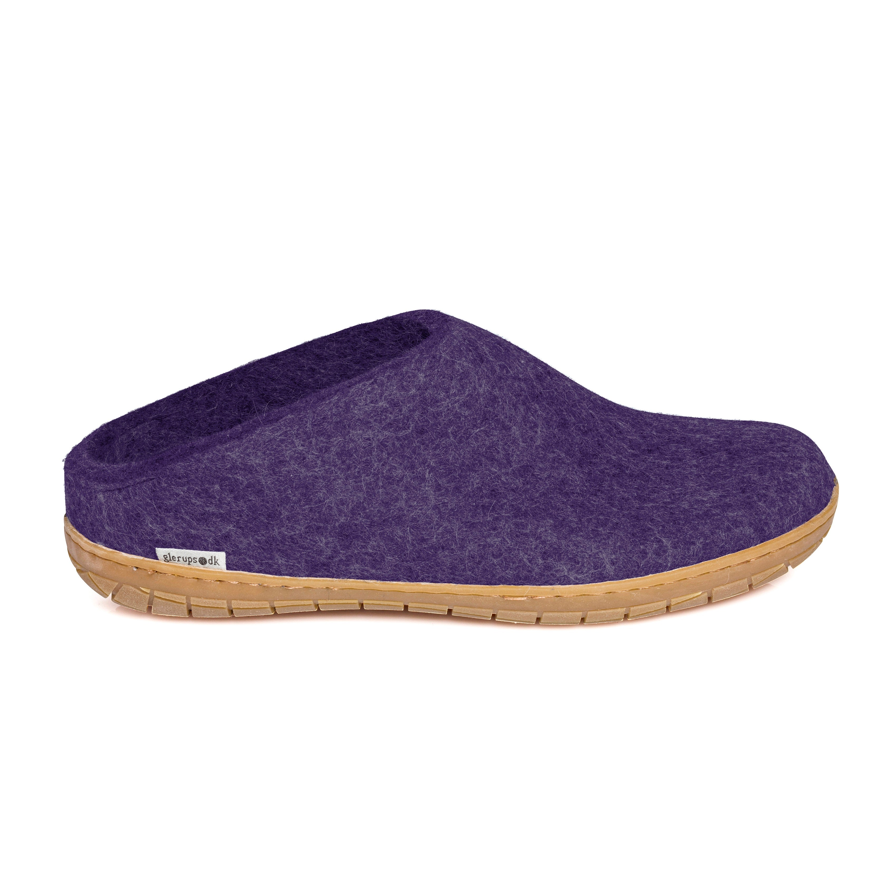 Glerups slipper slip-on rubber sole purple