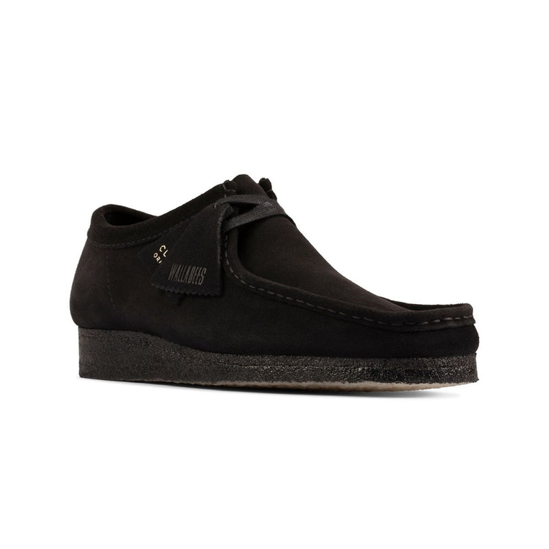 clarks originals men wallabee shoe black suede